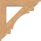 Ekena Millwork Merced Traditional Smooth Bracket w/ Offset Brace, Western Red Cedar, 7 1/2"W x 38"D x 38"H BKT0806X38X38MRC01SWR - alternate 3